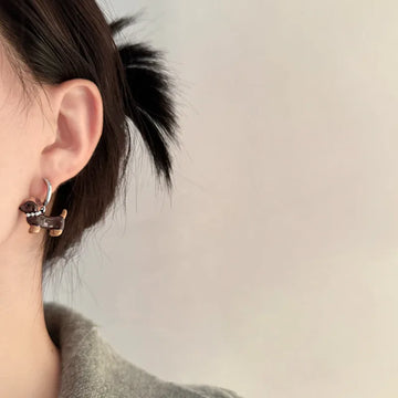 DAIIIBABYYY  -  Fashion Asymmetrical Metal Enamel Glaze Dog Drop Earrings For Women European American Style Earring Party Jewelry Gifts